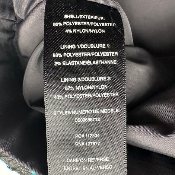 Alice And Oliva Dress Womens 4 Black Teal Mini Sleeveless Party Hoco Sorority - Picture 8 of 14